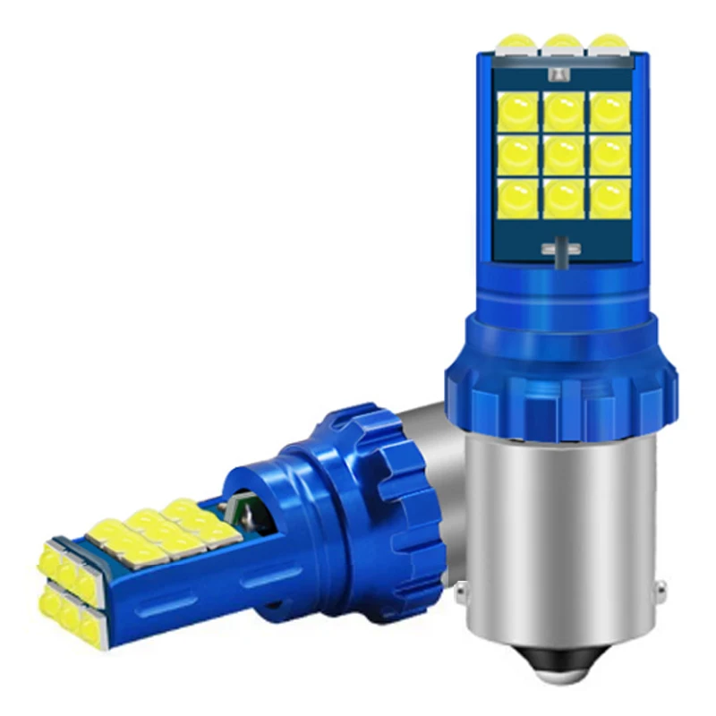 

10pcs S25 1156 BA15S Flash Car LED Turn Signal Light Auto DRL Brake Reverse Lamp Bulb White DC 12V