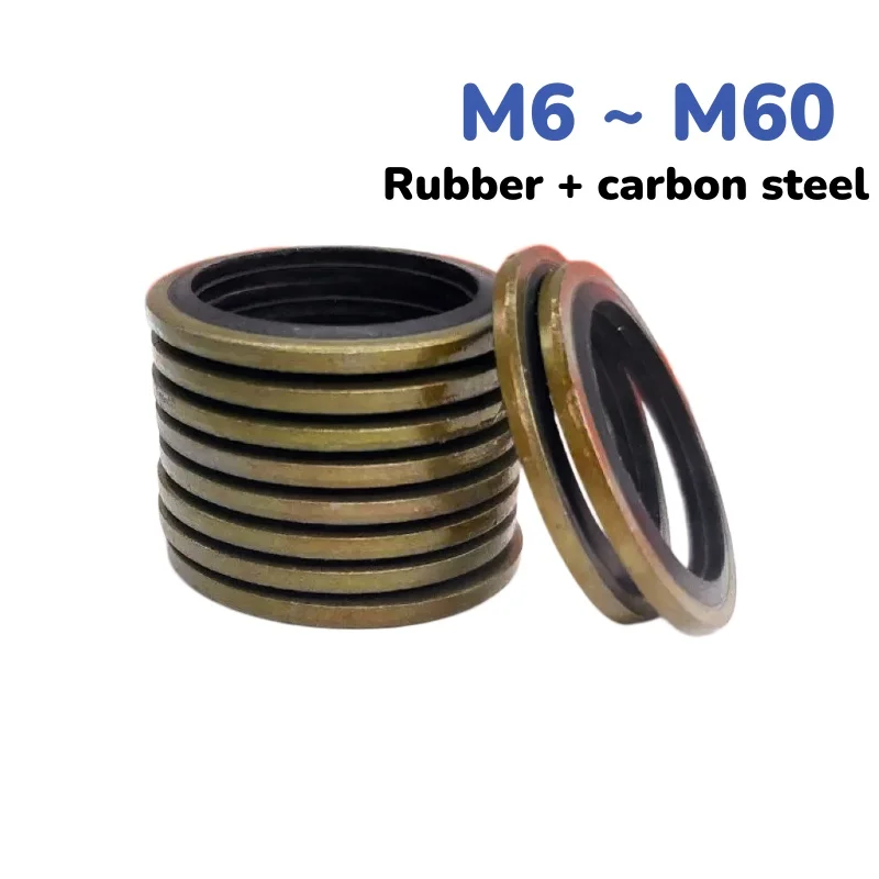 Sealing O-ring Gasket Car Oil Drain Screw Combined Sealing Washer Bonded Seal Gasket M6  ~M60