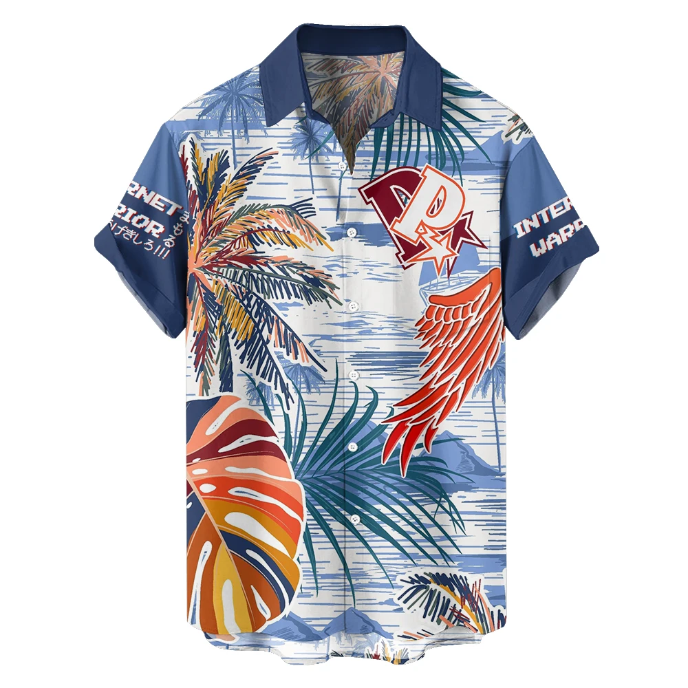 

Hot Sales Summer Mens Short Sleeve Shirt Custom Shirts Hawaiian Plus Size Men Shirts