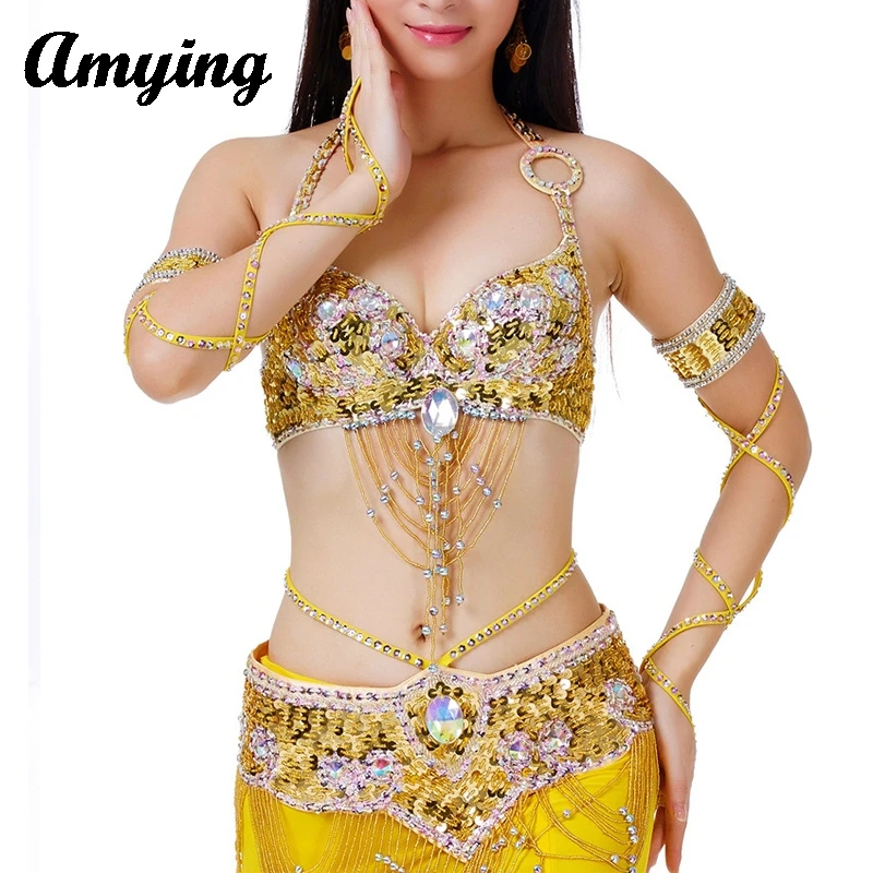 Sexy New Belly Dance Bracelet Belly Dance Arm Band With  Stretch Wrap Strap Arm Chain Women Belly Dance Wear Sequin Bracelet