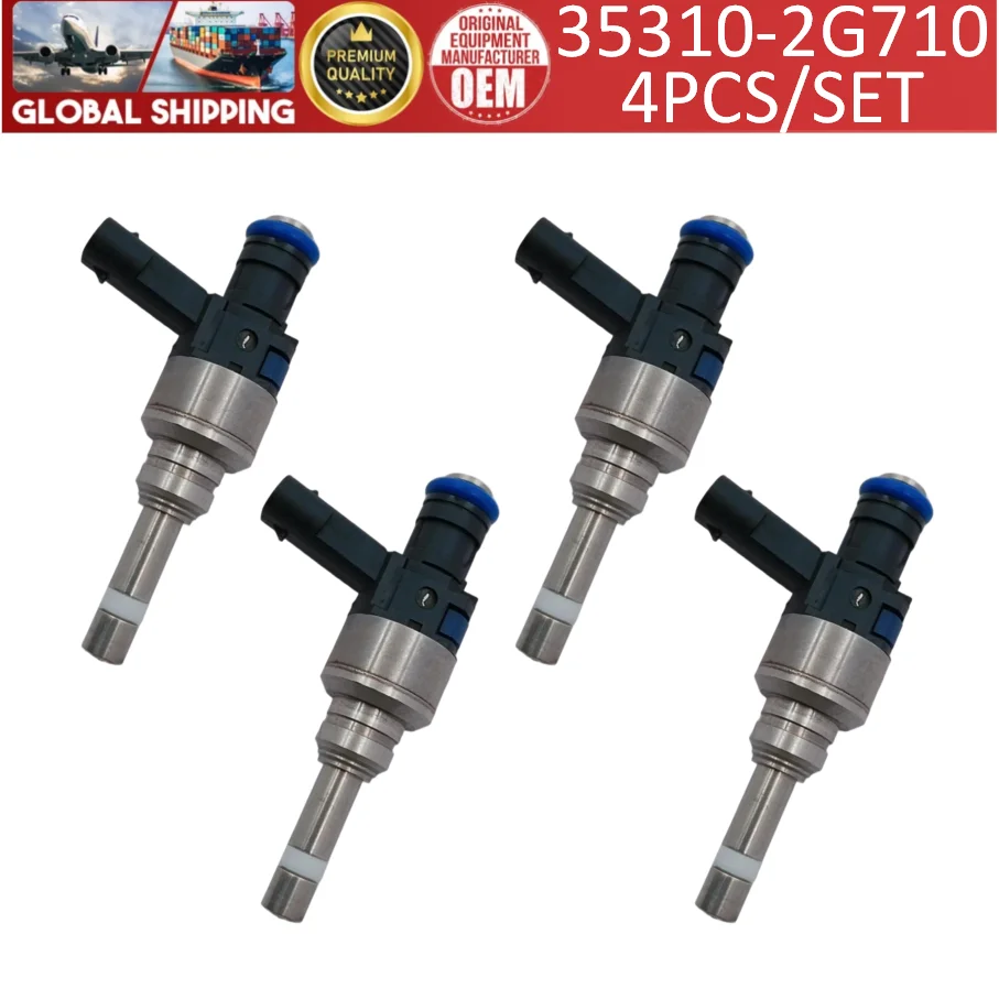 35310-2G710 High Quality 4pcs Fuel Injectors For 2011-2015 Hyundai Kia 2.4L#353102G710