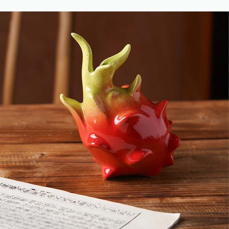 Simulated Pitaya Vase Ceramic Hydroponic Vase Flower Arrangement Vase Desktop Decorative Flower Ware Home Decoration Ornament