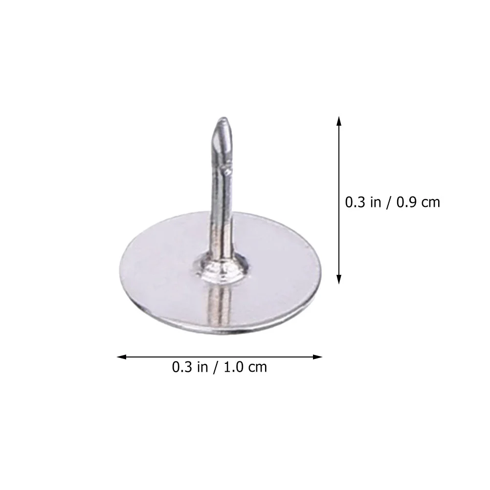 100 Sets Decorative Pins Backs Replaceable Brooch Flat Round Needles Pvc Rubber Metal Multi-function Keeper and