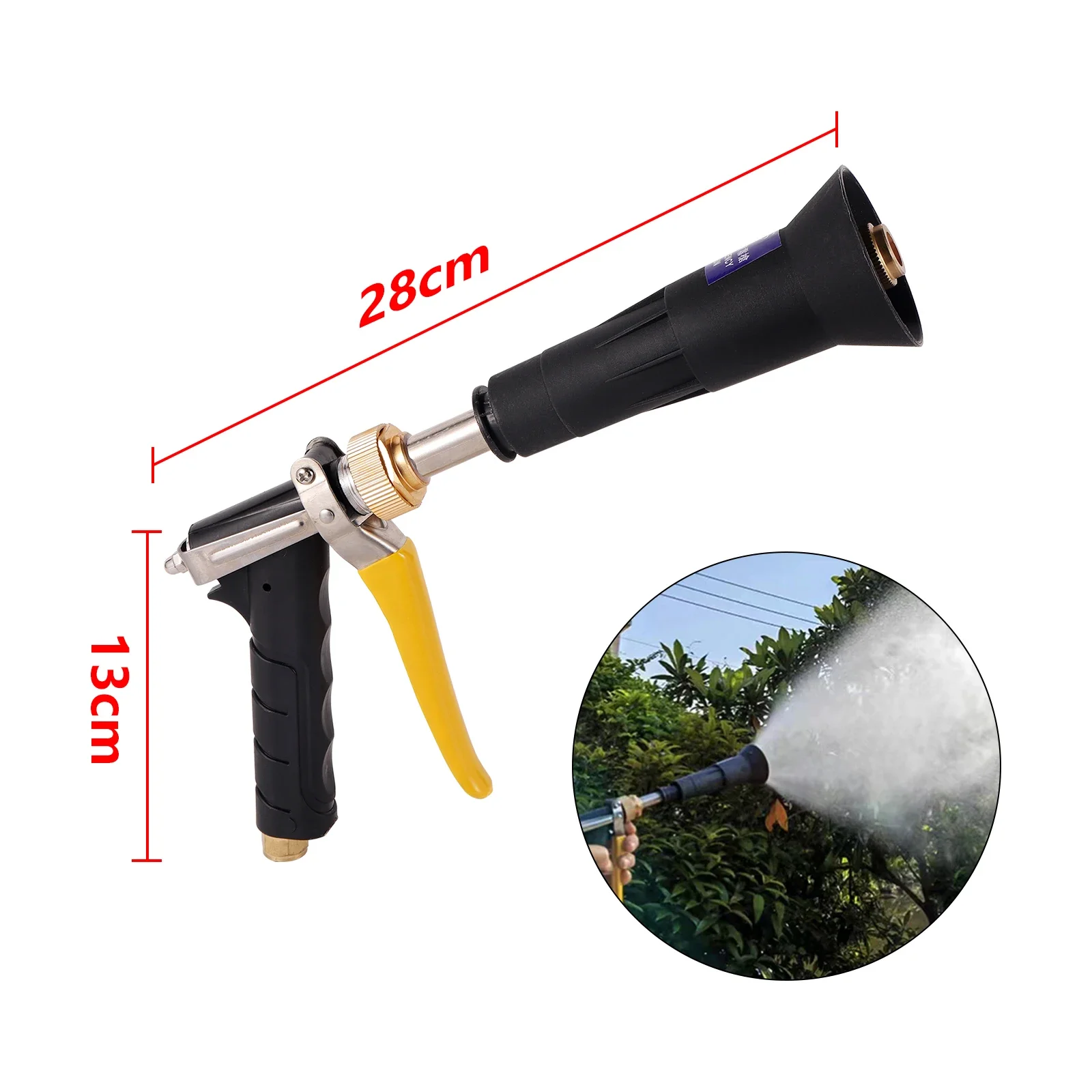 High-Pressure Adjustable Rotating Nozzle - Agricultural Sprinkler for Garden, Flowerbed & Lawn Irrigation
