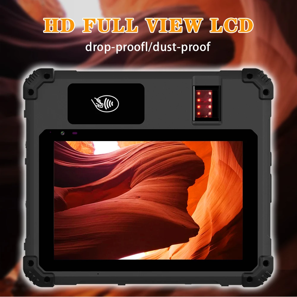 Heiße Verkäufe Industrielles, robustes Android-Tablet 8 Zoll 1000 Nits 4 g LTE Global Positioning System NFC RFID Reader Tablette
