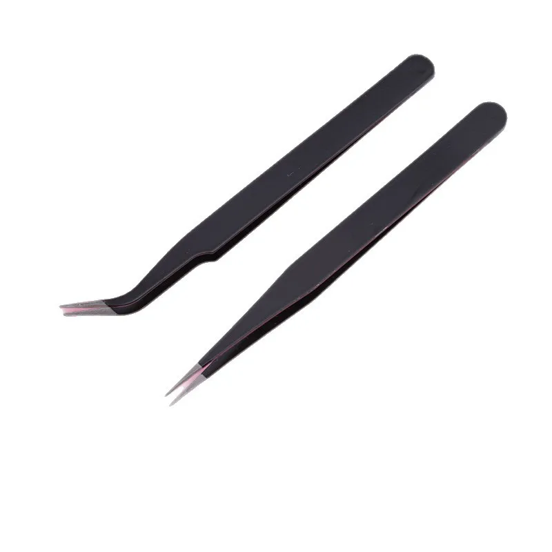 Stainless steel tweezers wholesale color hand account clip pointed straight tweezers thickened tweezers pointed elbow tweezers
