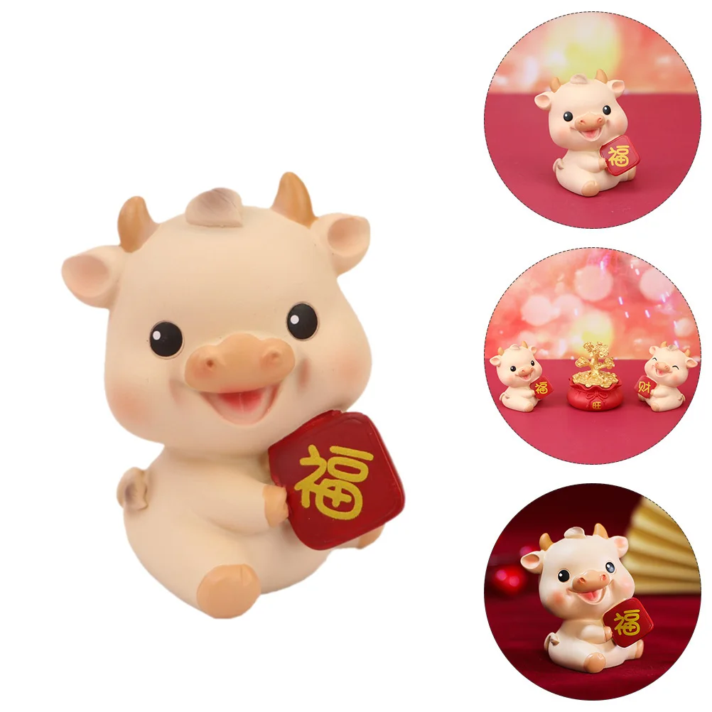 

1Pcs Fortune Cattle Ornament Cute Design Car Interior Decor New Year Atmosphere Perfect Gift for Special Occasions