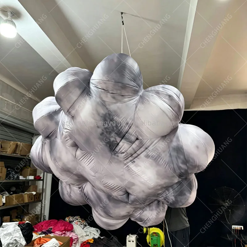 Giant Inflatable Cloud Model Ceiling Suspended Decor, Performance Stage, Bar, Nightclub, Mall Event Display Props