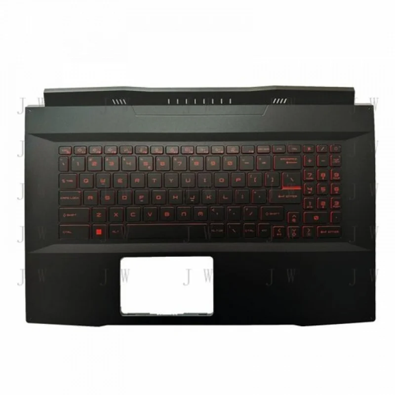 

DDZ New For MSI GF76 MS-17L1 MS-17L3 Upper Case Palmrest Cover Keyboard Red Backlit