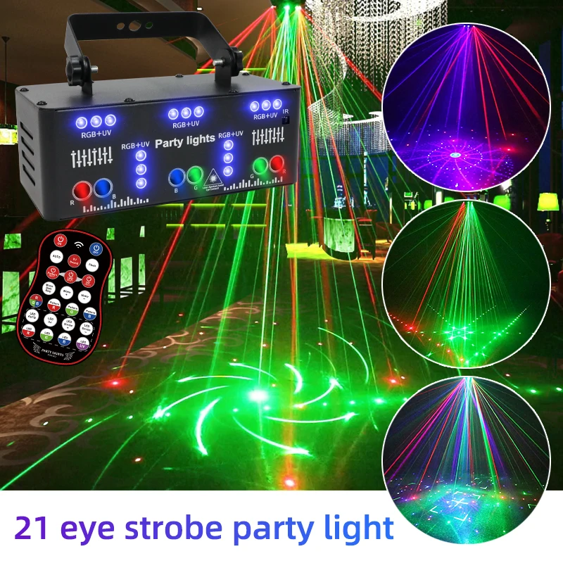 

LED RGB Laser Projector Party Light for Family Room Wedding Banquet Decoration DMX512 Nightclub Lighting System