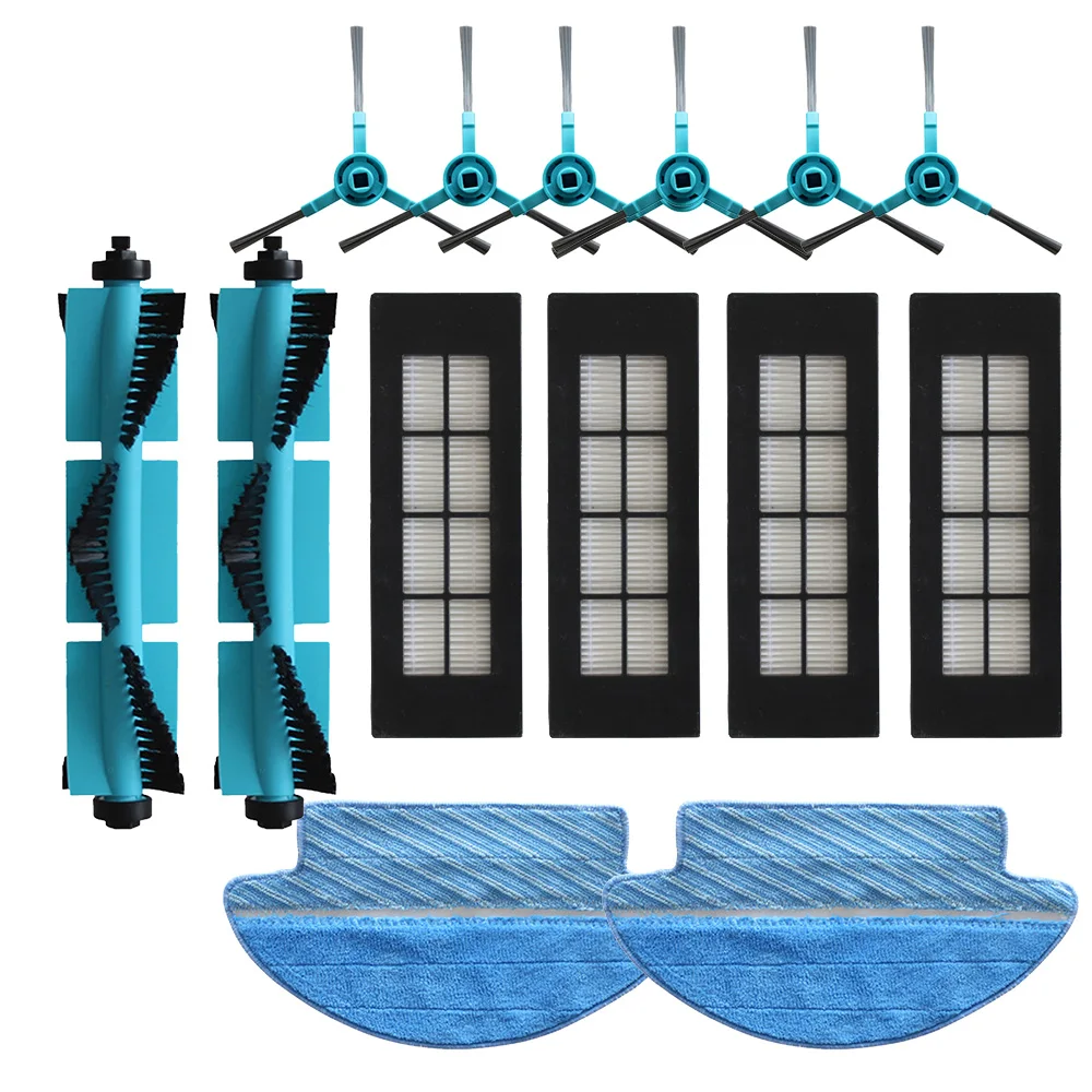 Almohadilla de tela para mopa, principal cepillo lateral, filtro HEPA para Cecotec Conga 3090, piezas de repuesto para aspiradora, accesorios