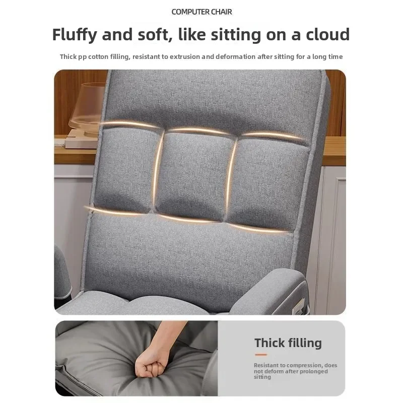 Ergonomic Gaming Chair Comfortable For Long Hours Foldable Recliner Home Office Dorm Computer Chair Adjustable Back Support view 3