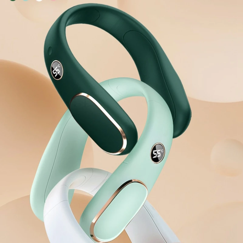 تدفئة معلقة للتخييم في الهواء الطلق ، شحن USB ، مدفئ رقمي للرقبة اليدوية ، شاشة عرض LED ، 4 مستويات من وسادة الحرارة ، أو ما ، الشتاء