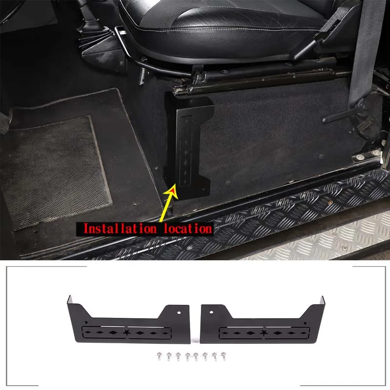 

For Land Rover Defender 110 130 2004-18 Stainless car front and rear seat base anti-collision corner protection Car accessories