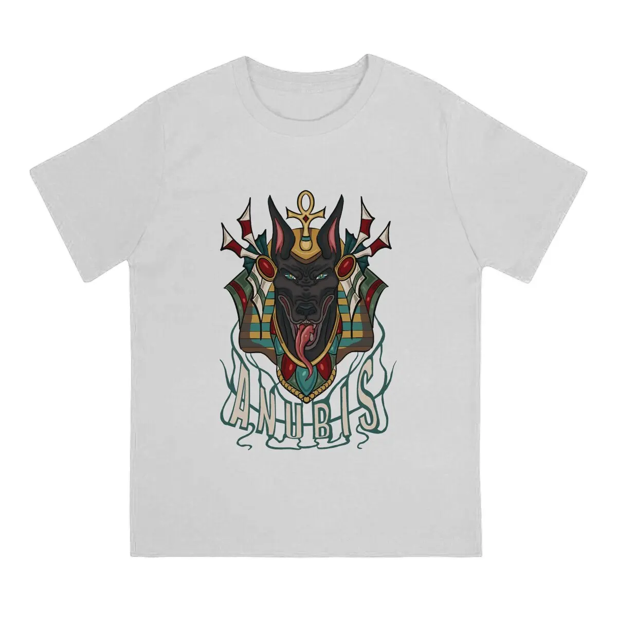 Egyptian Ancient Egypt Culture TShirt Gods Anubis Coloured Classic Elegant Polyester T Shirt Homme Men Clothes New Design