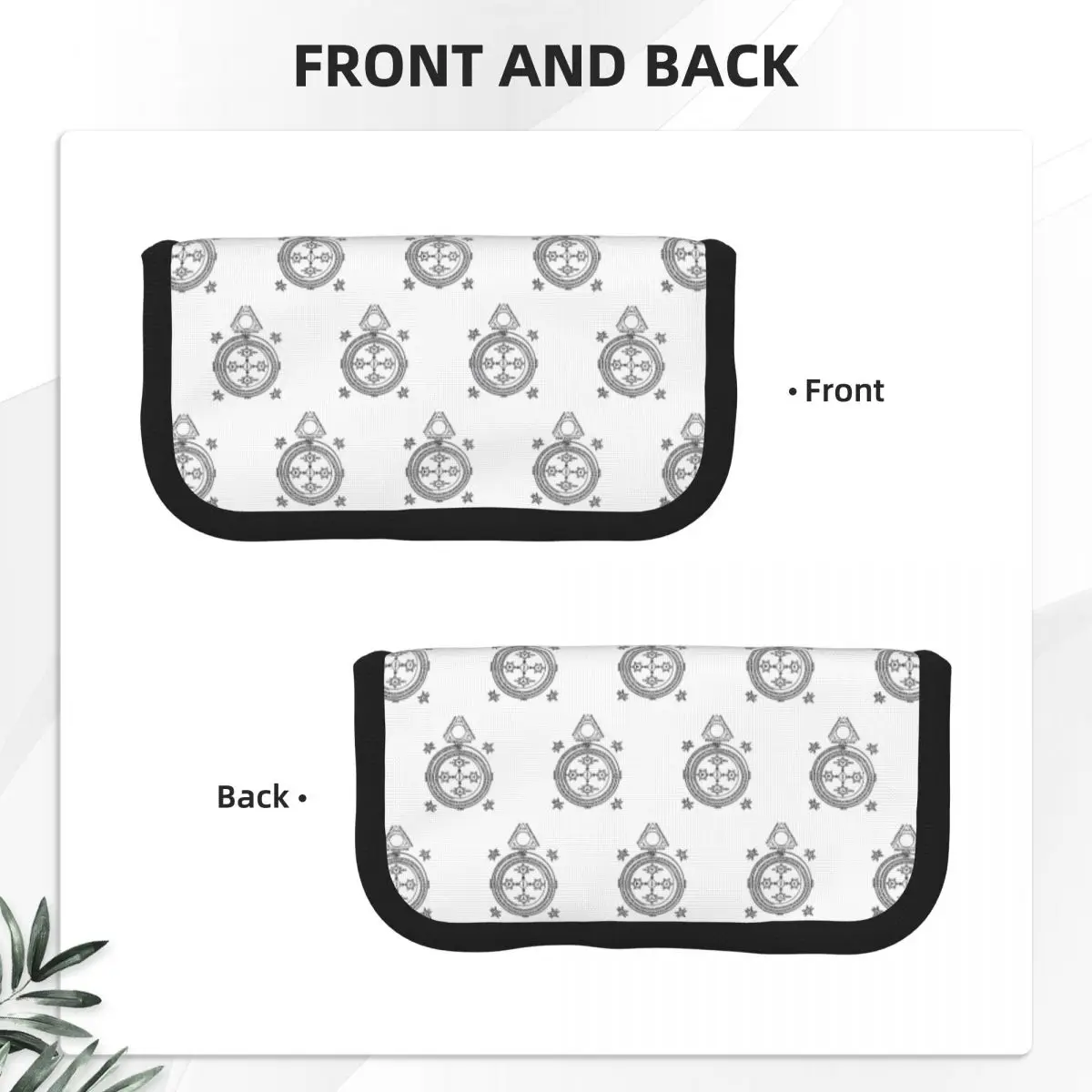 Solomon Circle Goetia Black N White Pencil Cases for Student School Pen Box Pencil Bag Pencil Pouch Storage Stationery Supplies