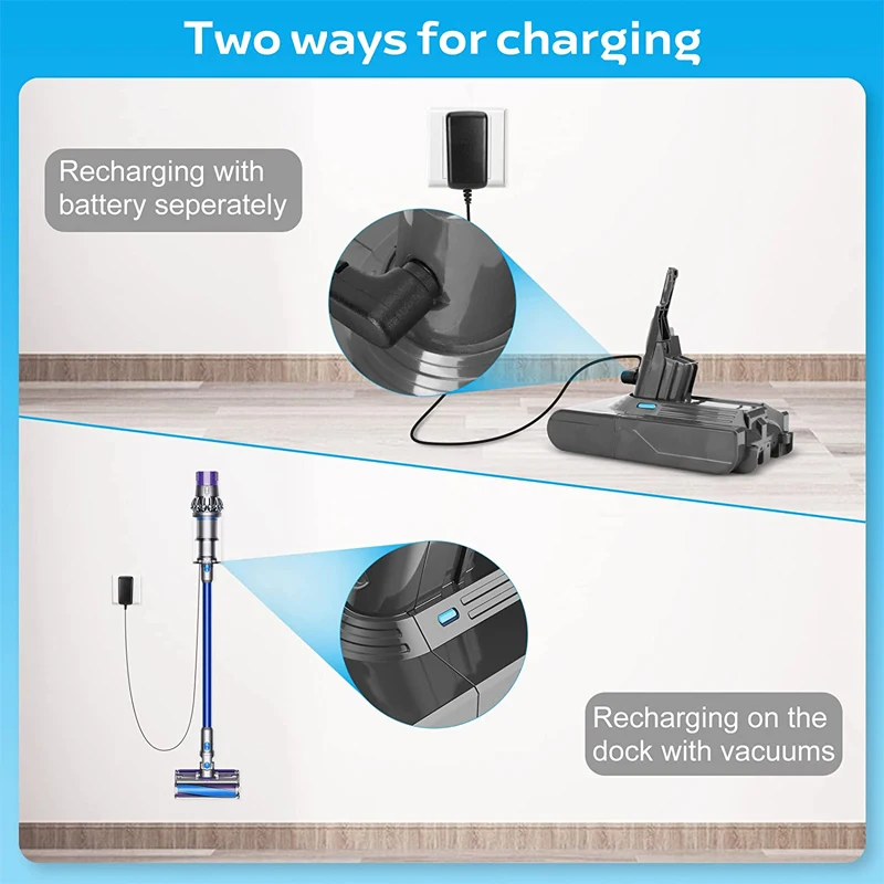 Charger Adapter For Dyson V6 V7 V8 DC58 DC59 DC61 DC62 SV03 SV04 SV05 SV06 Cordless Vacuum Cleaner Charger For Dyson EU/US Plug