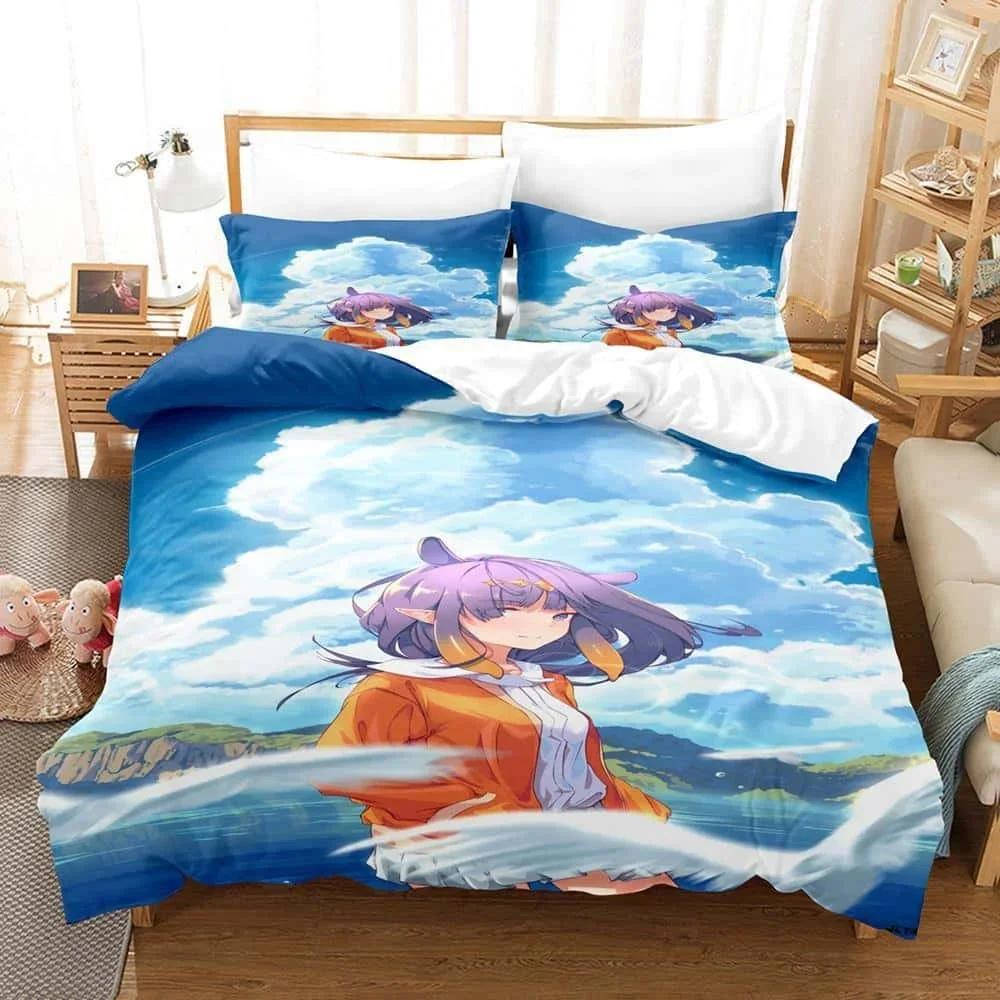 Ninomae Ina'nis-in Bedding Set Single Twin Full Queen King Size Bed Set Adult Kid Bedroom Duvet cover Sets 3D Print Kawaii Anime