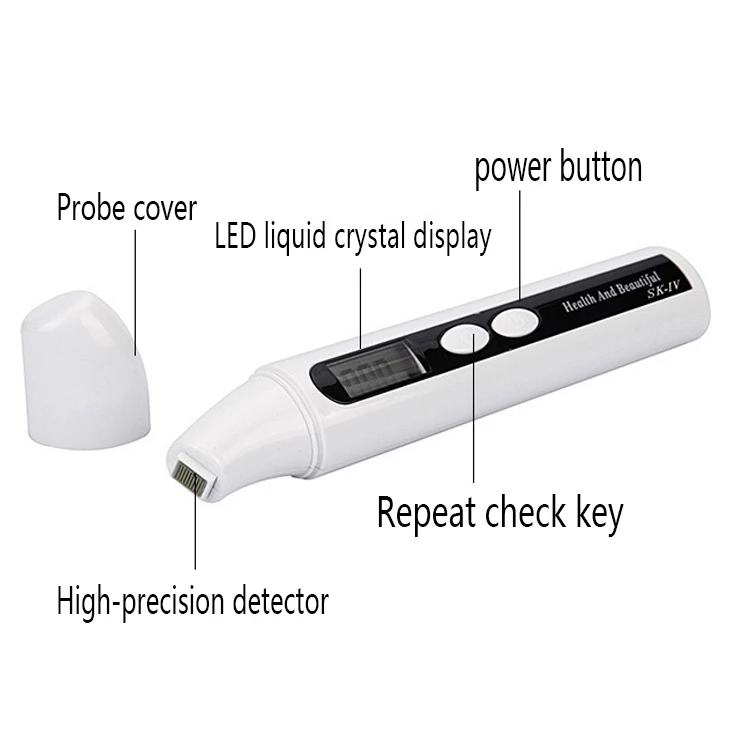 Portable Digital Monitor Detector Skin Sensor Face Skin Moisture Tester Meter Water Oil Analyzer Facial Skin Care Tools image 5