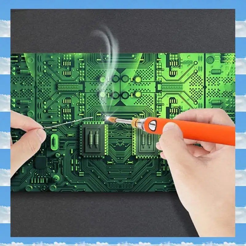 

A11I Soldering Iron Kit,Cordless Household Electric Soldering Iron 5V 15W 1100Mah Portable Soldering Kit,For Home DIY Welding