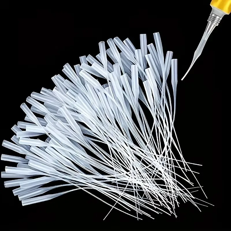 50/300pcs Adhesive Dispenser Accessories Fine Glue Nozzle Plastic Glue Bottle Head Glue Applicator Precision Suitable For Making