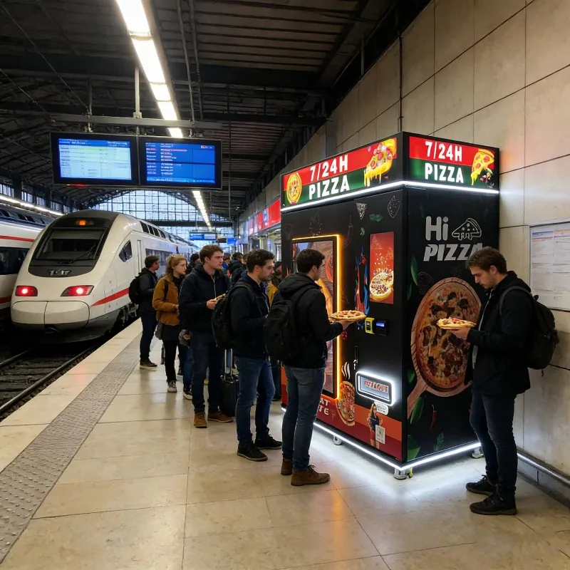 Export Standard Pizza Vending Machine Standard Packing Shock‑proof Unmanned Maker For Global Ocean Freight Wholesale Trade