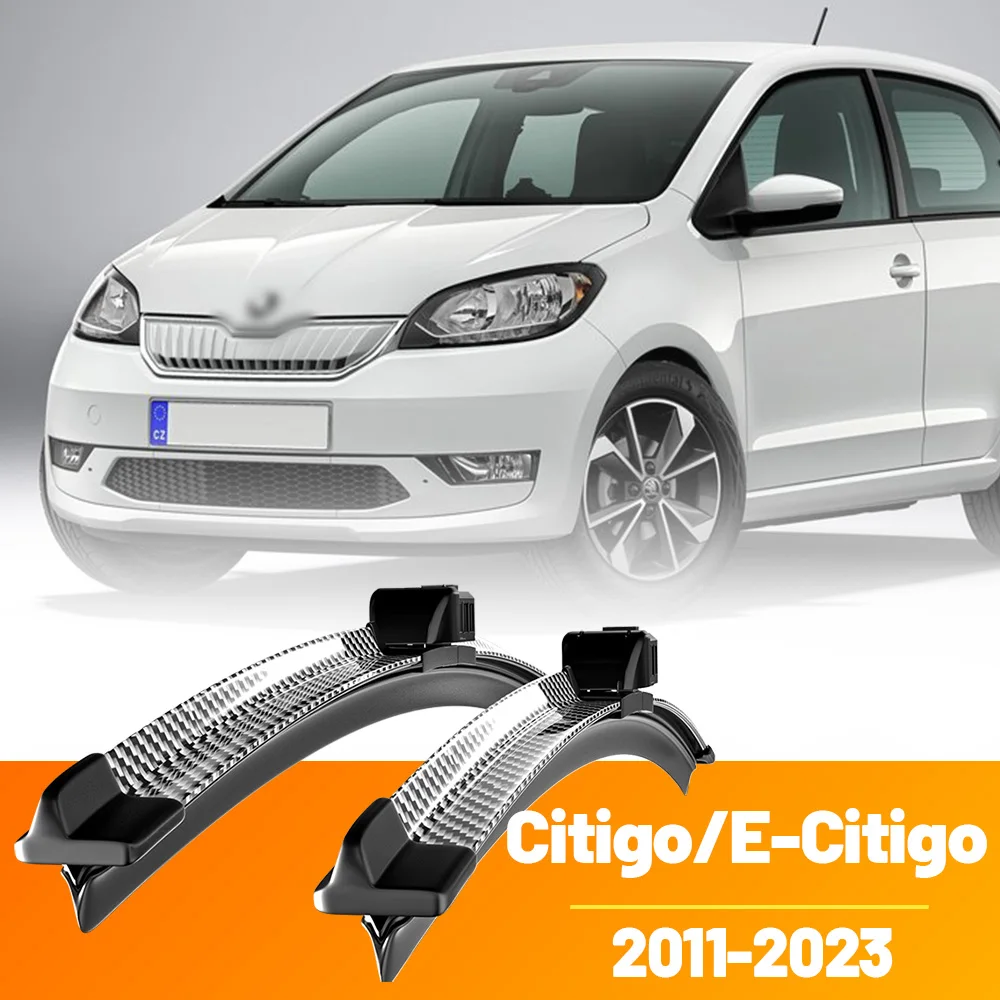 

2pcs Front Windshield Windscreen Wiper Blades Carbon Fibre Wipers For Skoda Citigo E-Citigo 2011-2023 2012 2018 2019 2020 2021