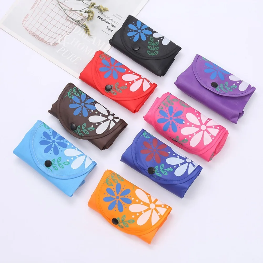 Colorful Floral Handbag Foldable Casual Shopping Bag Large Capacity Environmental Pouch Reusable Portable Carrier Storage Bags