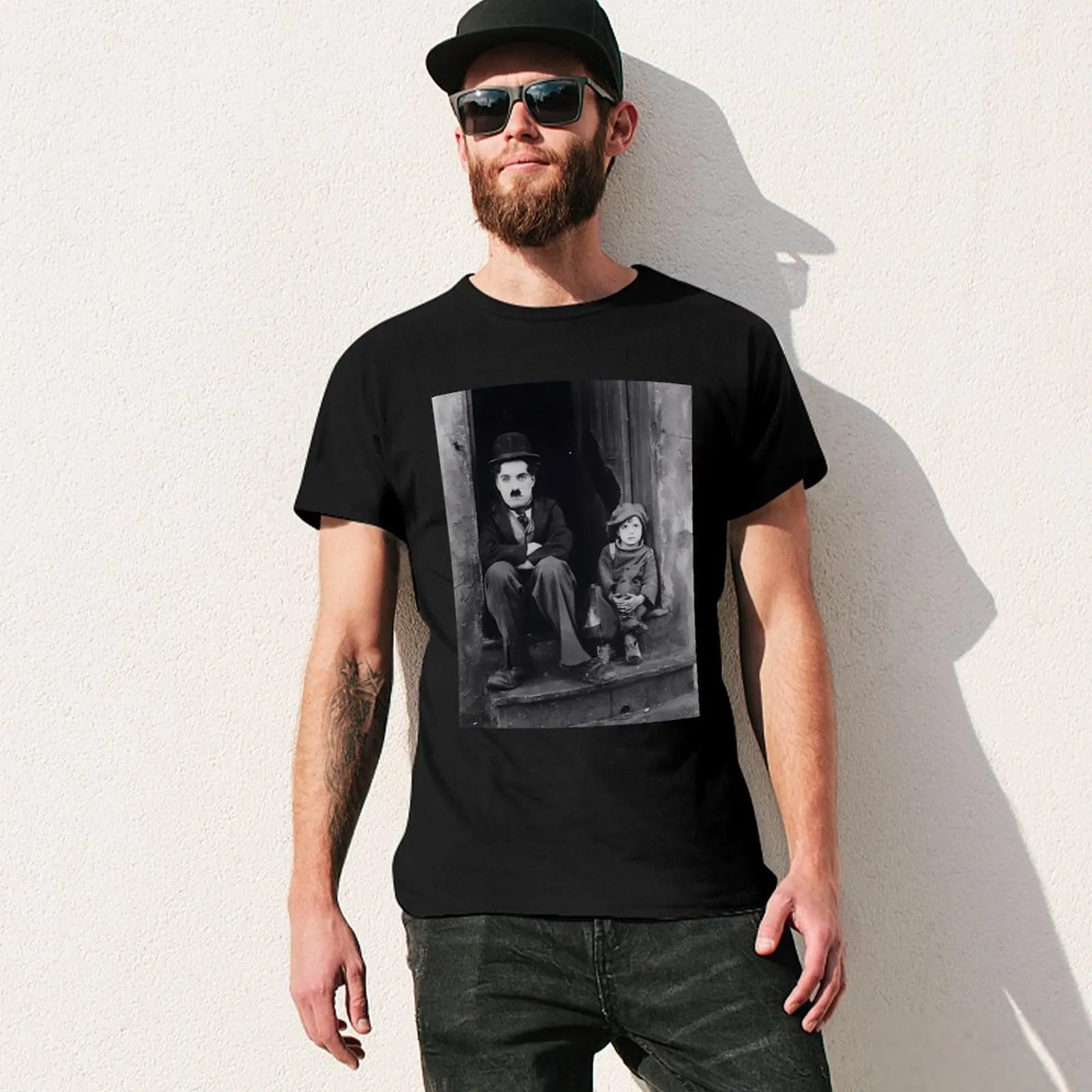 Charlie Chaplin- The Kid T-Shirt rapper graphic t shirt vintage new edition Funny t-shirt t shirt men