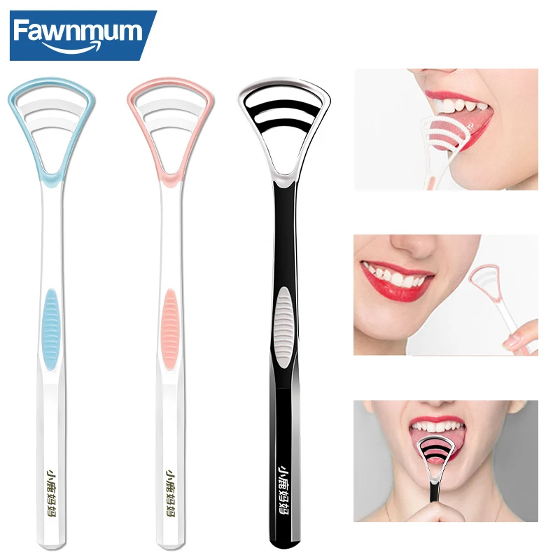 Fawnmum Silicone Tongue Scraper 1Pcs Macaron Color Tonger Brush Cleaning Tools Toothbrush Oral Care Fresh Breath Safe Clean