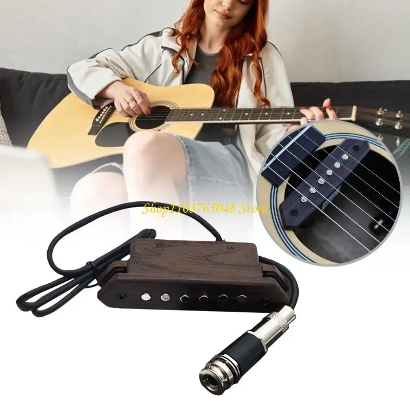 R53E Sound Hole Pickup with Volumes Tone Control Guitar Sound Hole Pickup Humbucker
