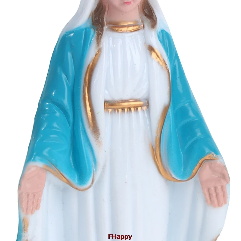 Catholic Virgin Mary Statue Figure Handmade Figurine Religious Gift Xmas Desktop Home Decorative Ornaments