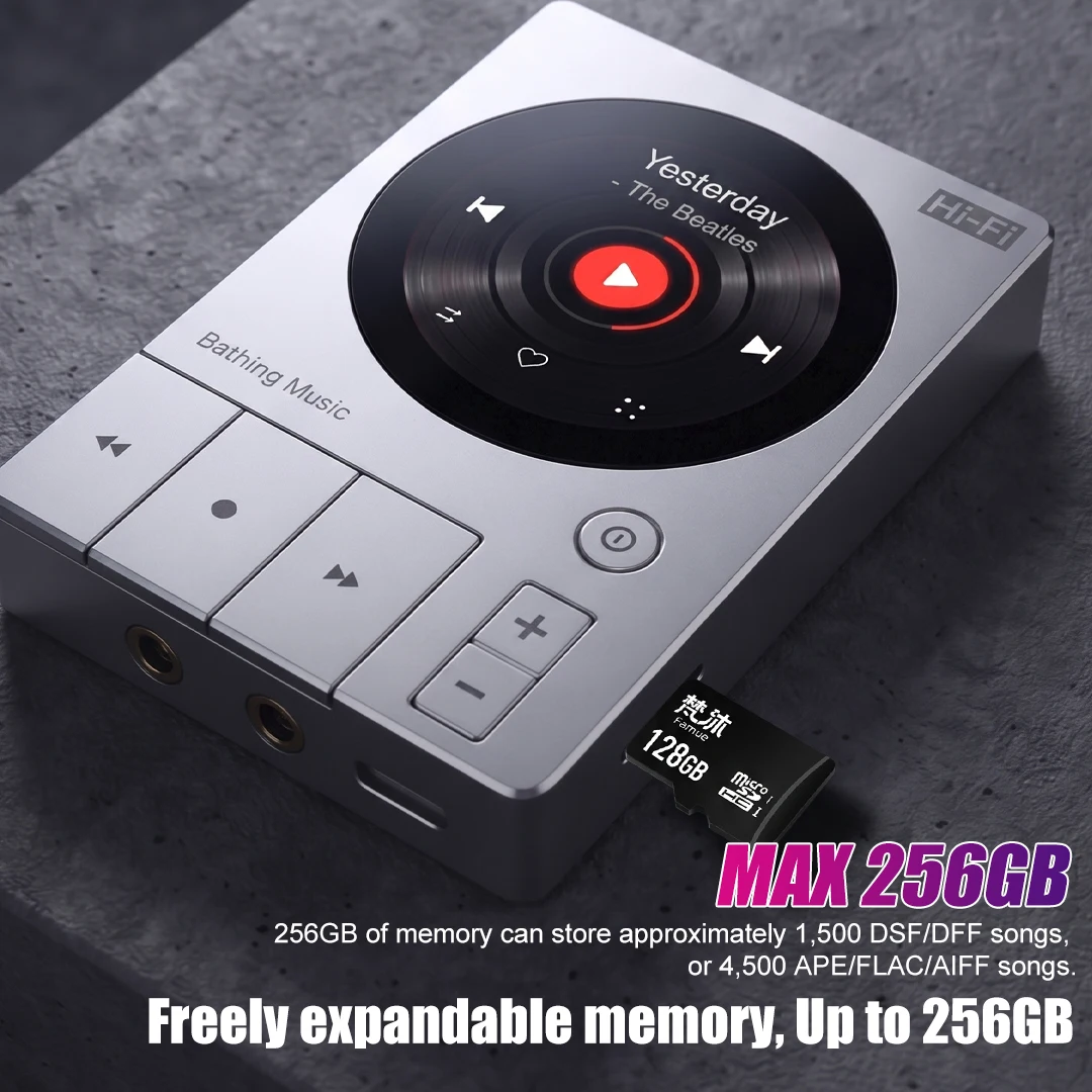 HiFi Music Player Bluetooth 5.3 Lossless MP3 FLAC APE DSD256 DAC 1.5" IPS Touch Screen OTG Function Portable Walkman - view 4