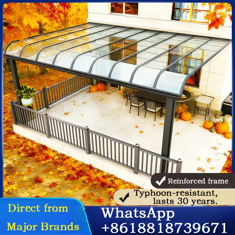 Premium Outdoor Water Resistant Aluminum Terrace Awning Garden Shed Garden Buildings Pergola For Garden And Garden Decoration