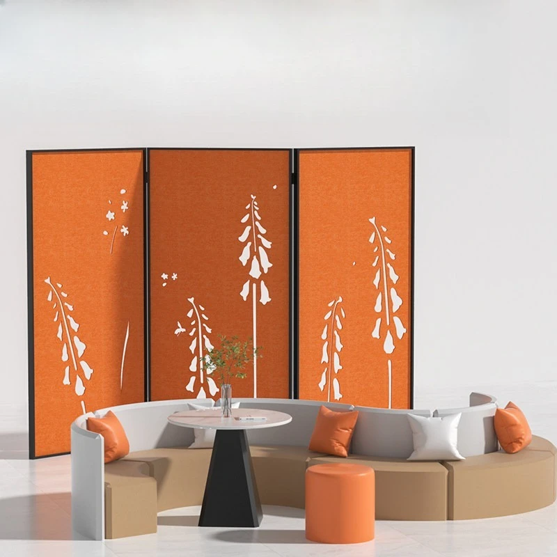 Modern simple screen partition entrance foldable living room office club tea room live broadcast background wall