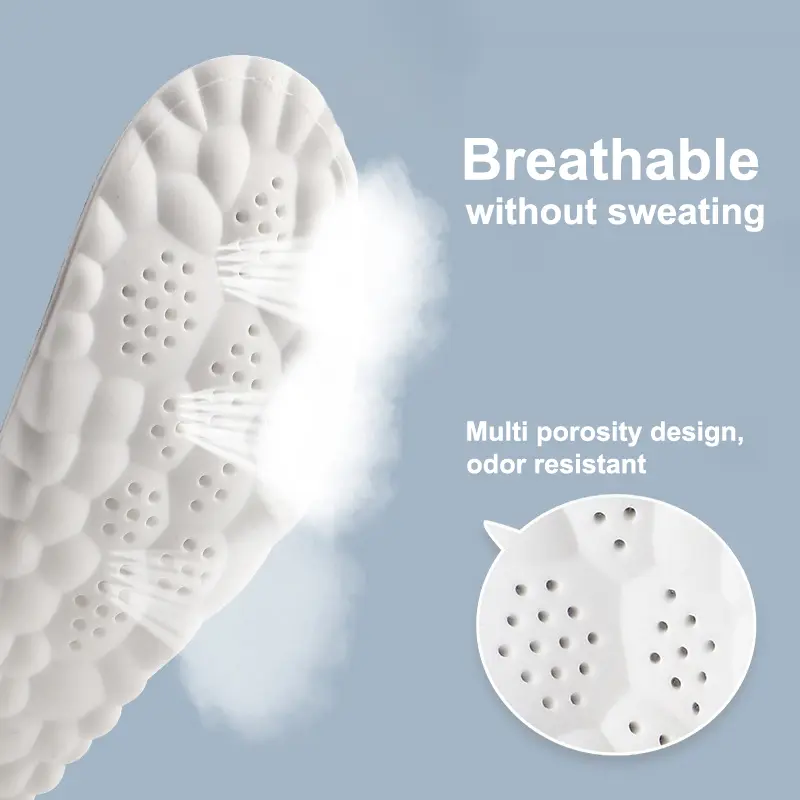 High Elasticity Latex Sport Insoles Soft Shoe Pads Arch Support Orthotic Insoles Breathable Deodorant Shock Absorption Cushion - Image 3