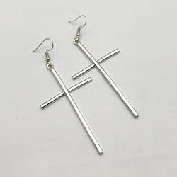 Fashion Tragus Cartilage Earrings Punk Gift Jewelry Women Cross Pendant Circle Earring