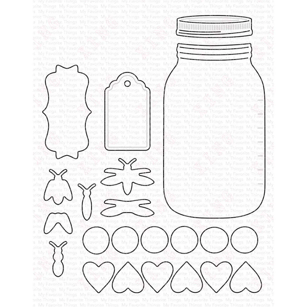 

Cut Diy Scrapbook Paper Craft Handmade Album Card Template Decoration Embossing Mold Mason Jar Die-namics New Metal Cutting Dies