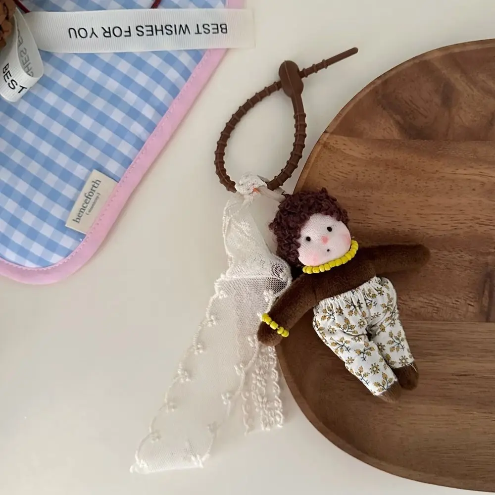 

Stuffed Plush Dolls Curled Mermaid Pendant Anime Bag Pendant Chubby Doll Key Chain Charms Soft Plush Bag Charms Backpack Decor