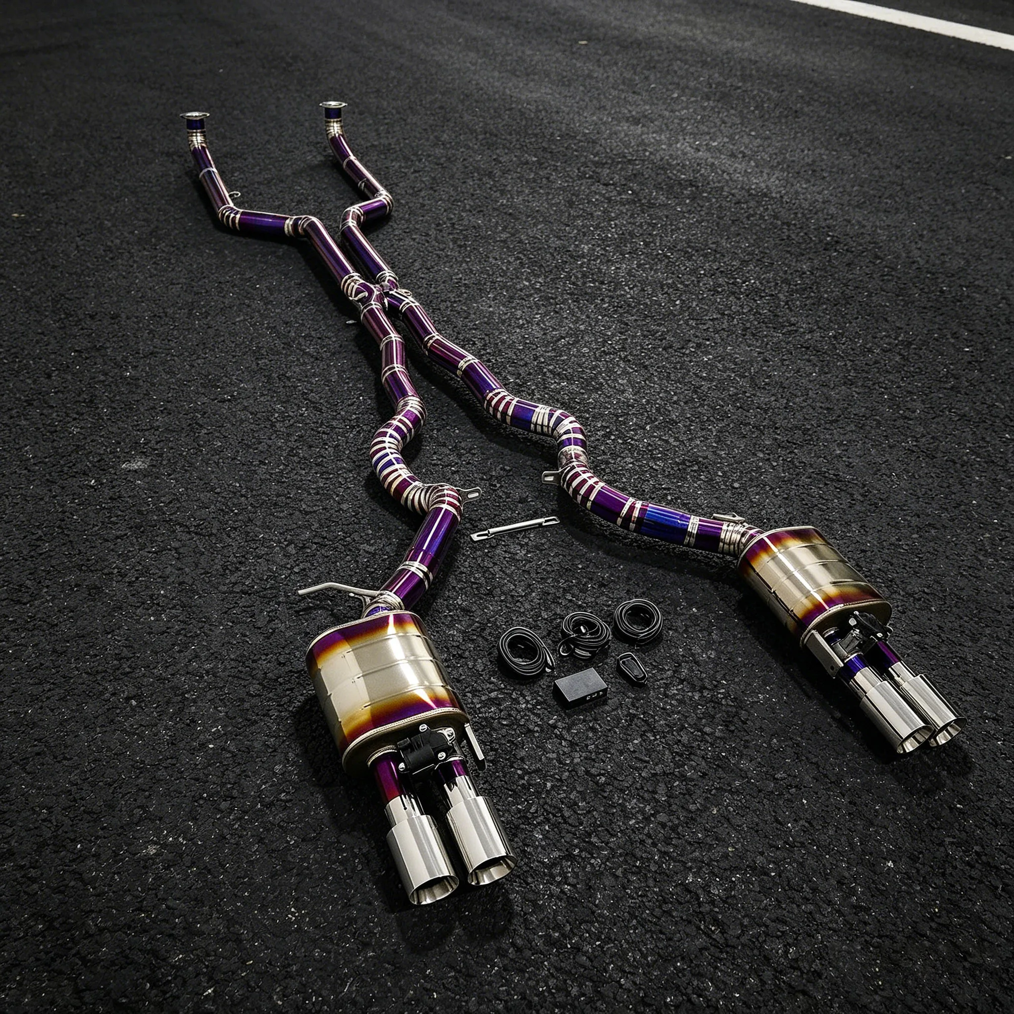 Car Exhaust System for BMW M5 M6 Catback Exhaust F10 F06 2011-2016 4.4T S63 Engine V8 Titanium Alloy Exhaust Pipe Muffler
