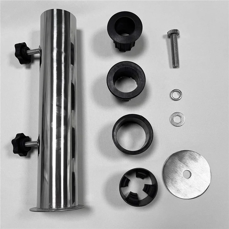 AT29-Umbrella Mount Stand Tube Outdoor Parasol Base Holder Insert Pipe Sleeve, For Outside Garden Backyard Balcony