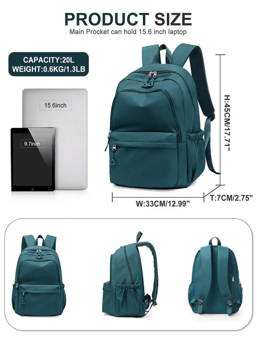 Large Capacity Women's Laptop Backpack, Classic Casual Daily Backpack, Lightweight School Bag, Unisex, Suitable For Middle And H