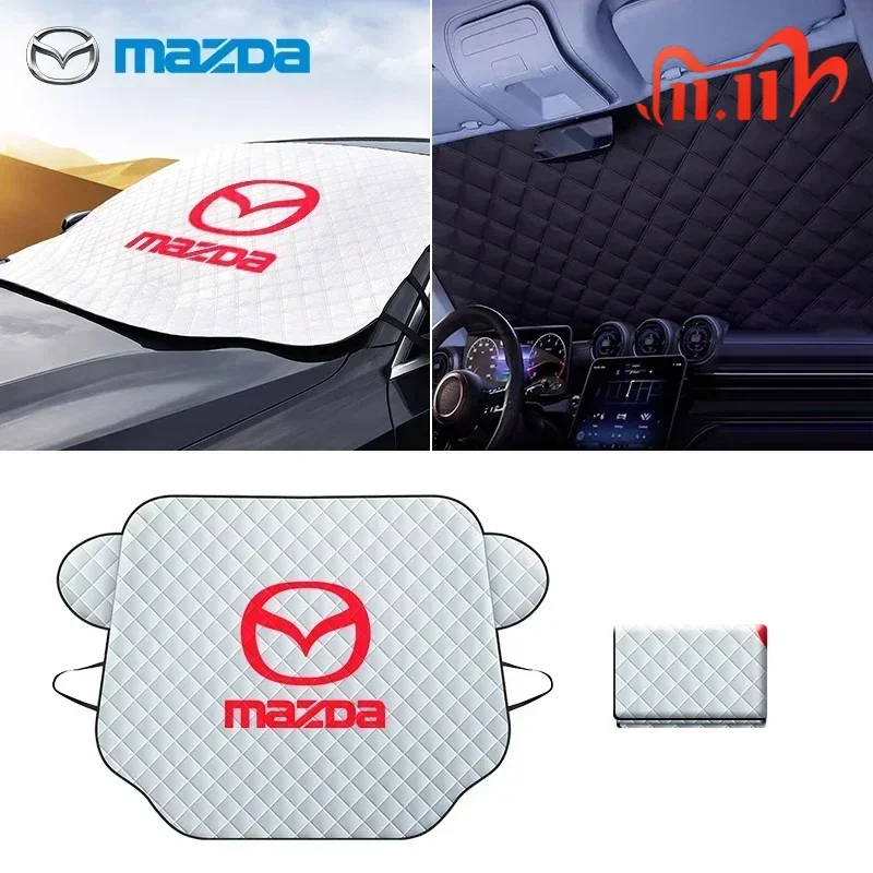 سيارة الثلوج الجليد حامي قناع الشمس الظل الأمامي الخلفي الزجاج الأمامي كتلة لمازدا Bk GJ CX MX بروتج الرياضة Axela M3 BM CX8 CX5 CX30