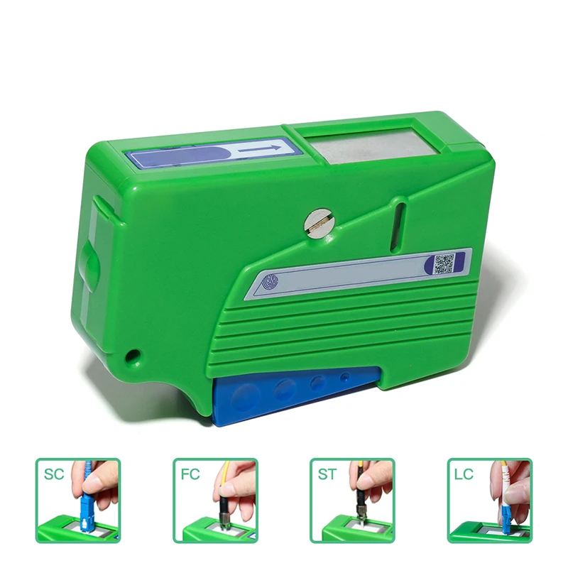 Fiber Optic Connector Cleaning Kit Cassette Cleaner Box,500+ Uses Times Compatible with SC/FC/LC/ST/MU Adapters Green