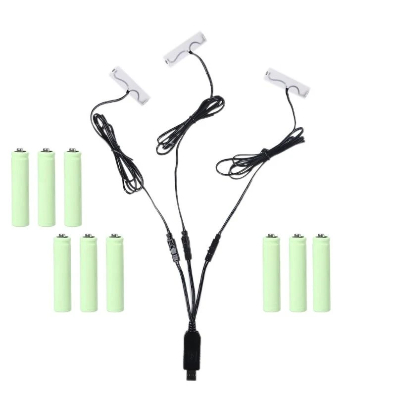 G7NE 3IN1 AA Batería Eliminador Fuente alimentación USB Reemplace 1-4pcs1.5V LR6 AA BATERIAS