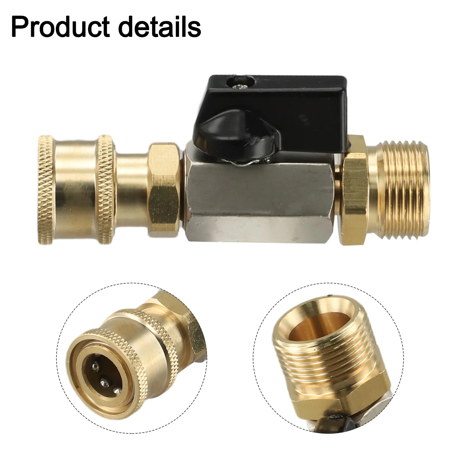 

Outdoor Cleaning High-pressure Nozzle Brass Pressure Washer Fitting Washer Pressure Washer Coupler Compatible With Hose