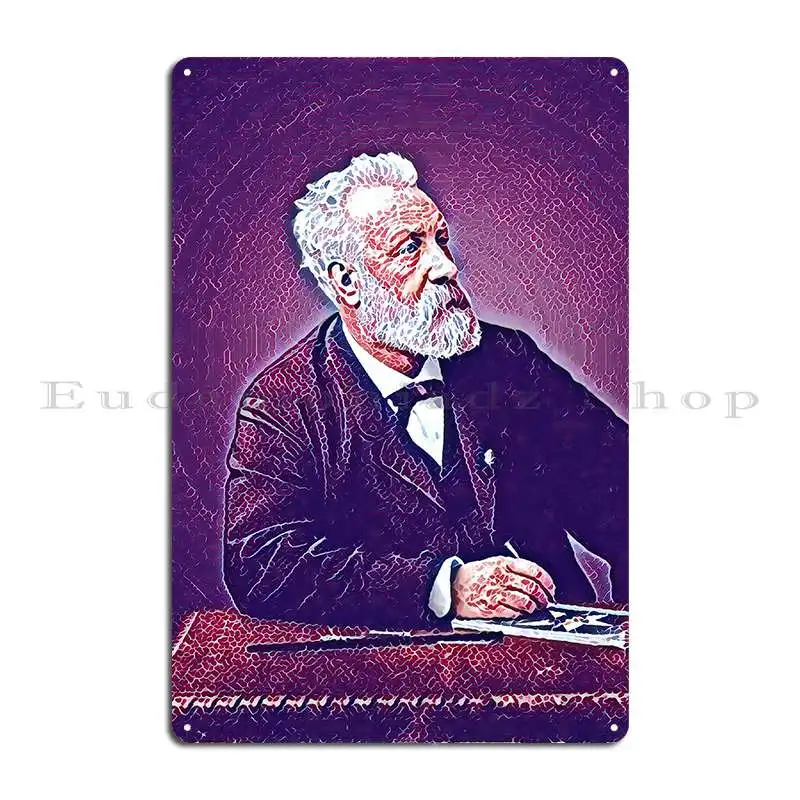 Jules Verne Artwork Metal Sign Create Printing Cinema Decoration Plaques Tin Sign Poster