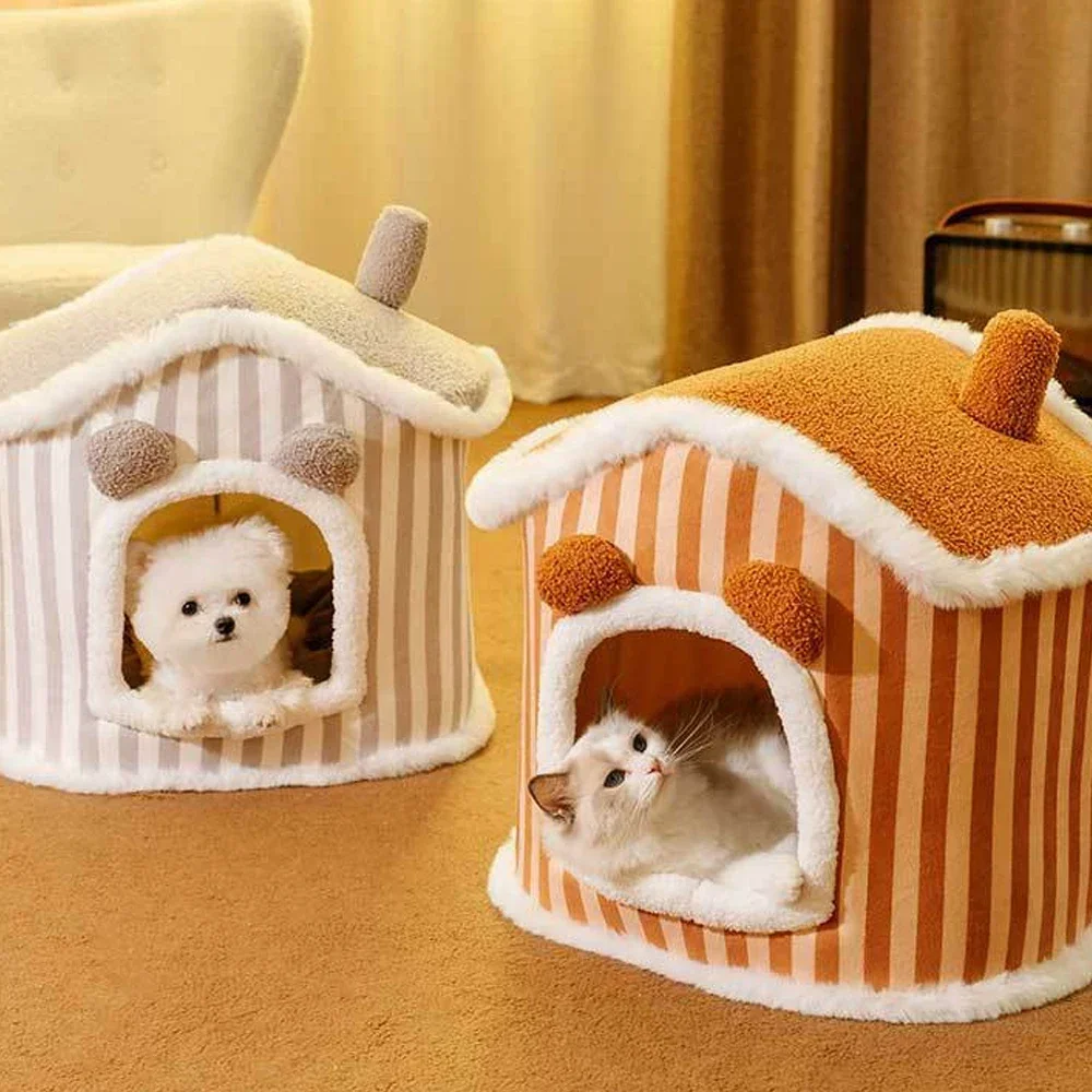 

Indoor Winter Cat Dog House Deep Sleep Comfort Bed New Pet Nest Pets Tent Basket Cat Cave Cozy Dog Sofa Warm Cats Accessories