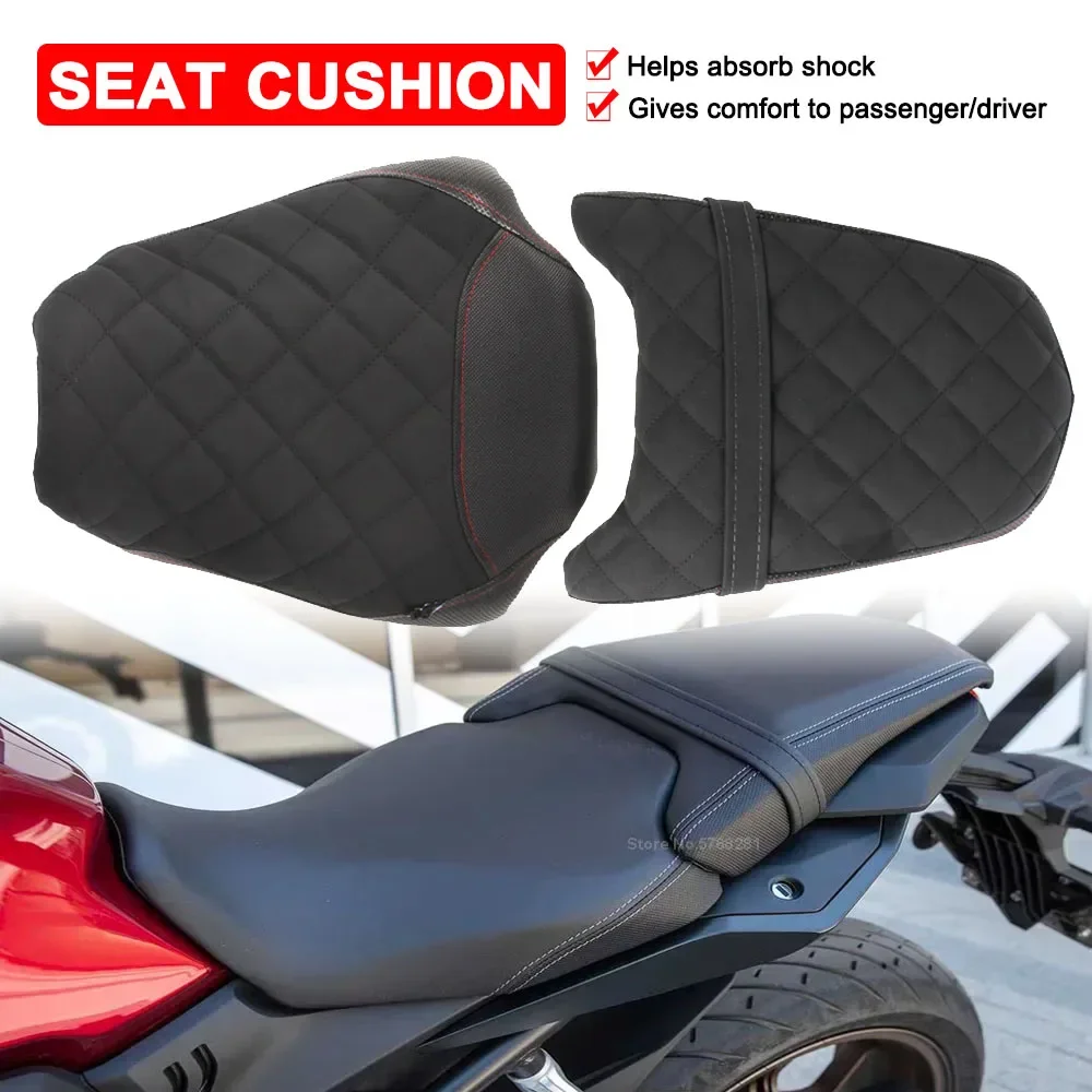 Almofada de assento de motocicleta cb650r cbr650r, para honda cb cbr 650r 2019-2023, motorista dianteiro, passageiro traseiro, assento solo, almofada