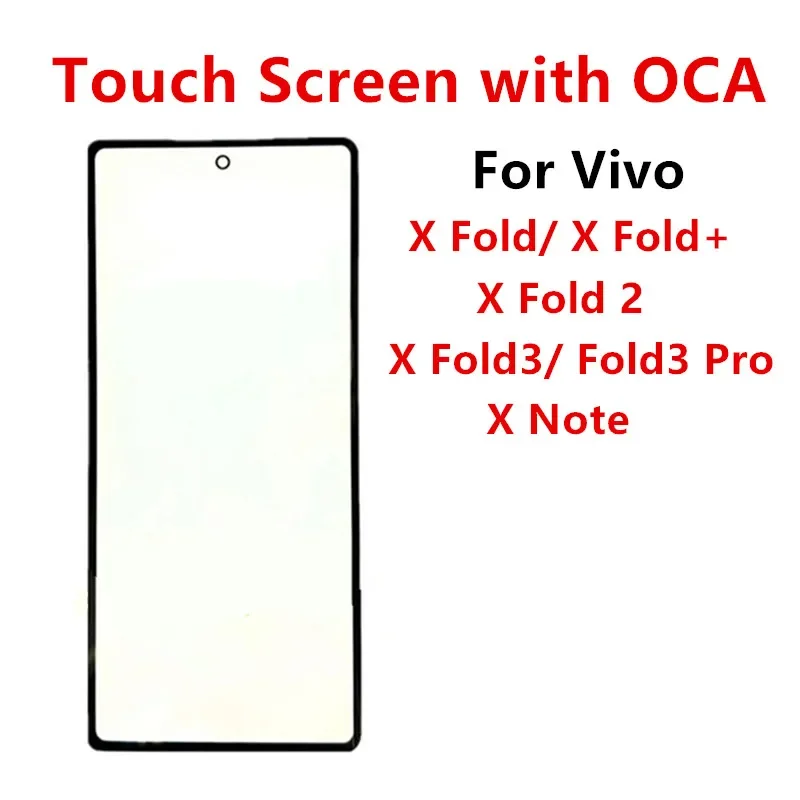 Fold3 Touch Screen For Vivo X Fold 3 Pro 2 Plus Note Front Panel LCD Display Outer Glass Repair Replace Parts + OCA